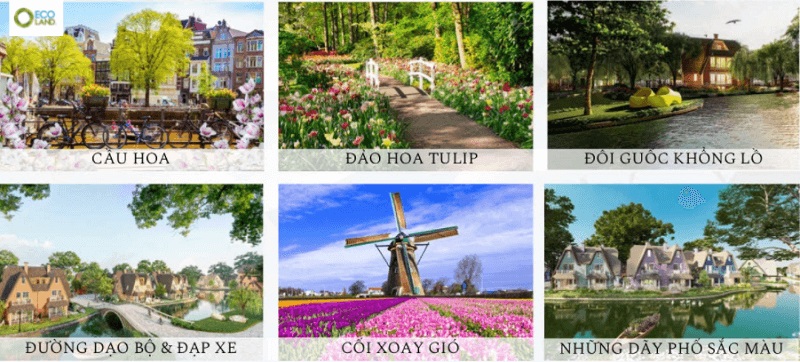 6 vẻ đẹp của cảnh quan của biệt thự Làng Hà Lan