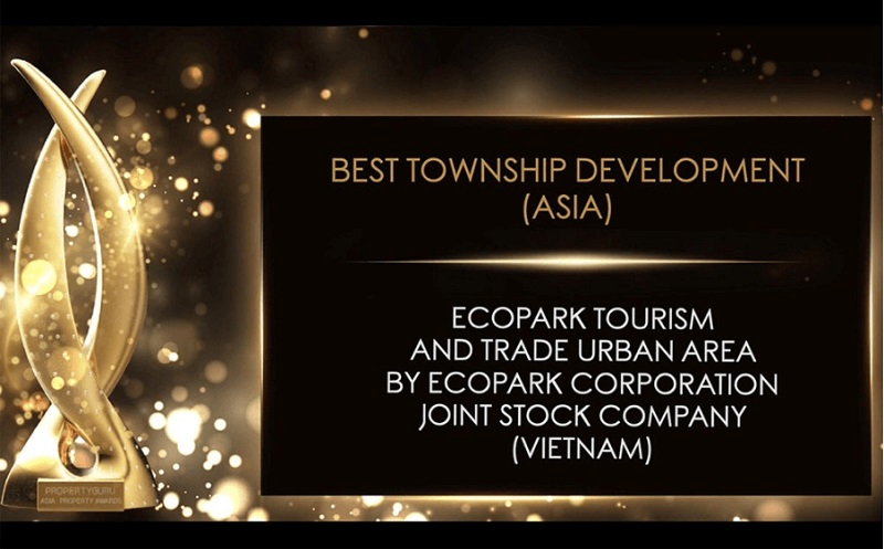 Ecopark đã đạt giải thưởng khu đô thị có thiết kế cảnh quan đẹp nhất